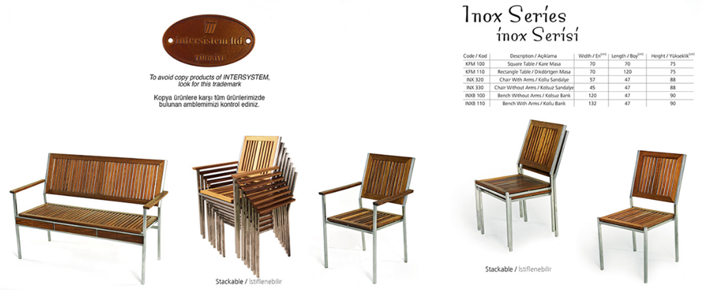 inox sandalye modelleri